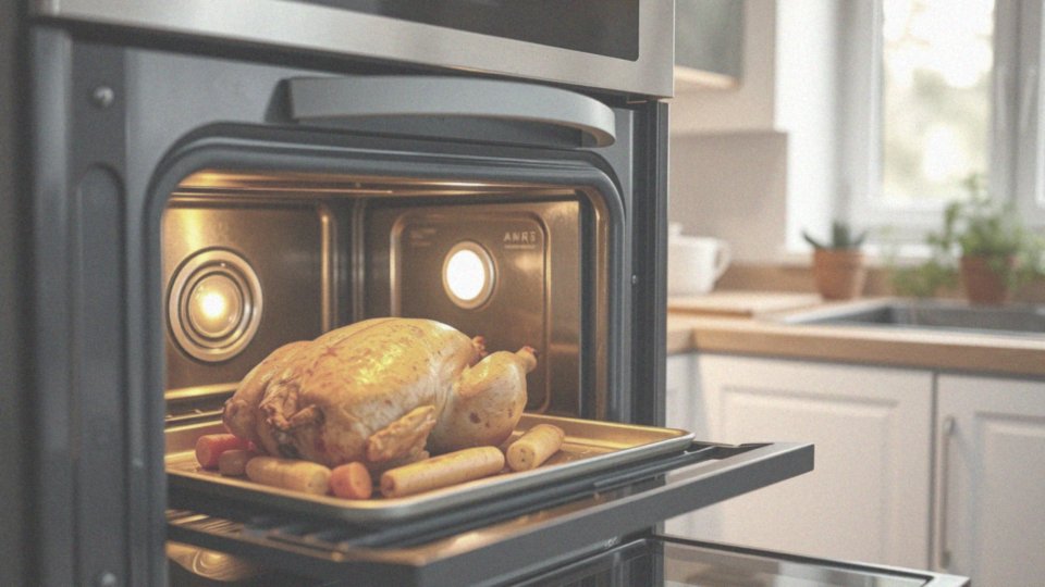 Co daje niższa temperatura pieczenia przy termoobiegu?
